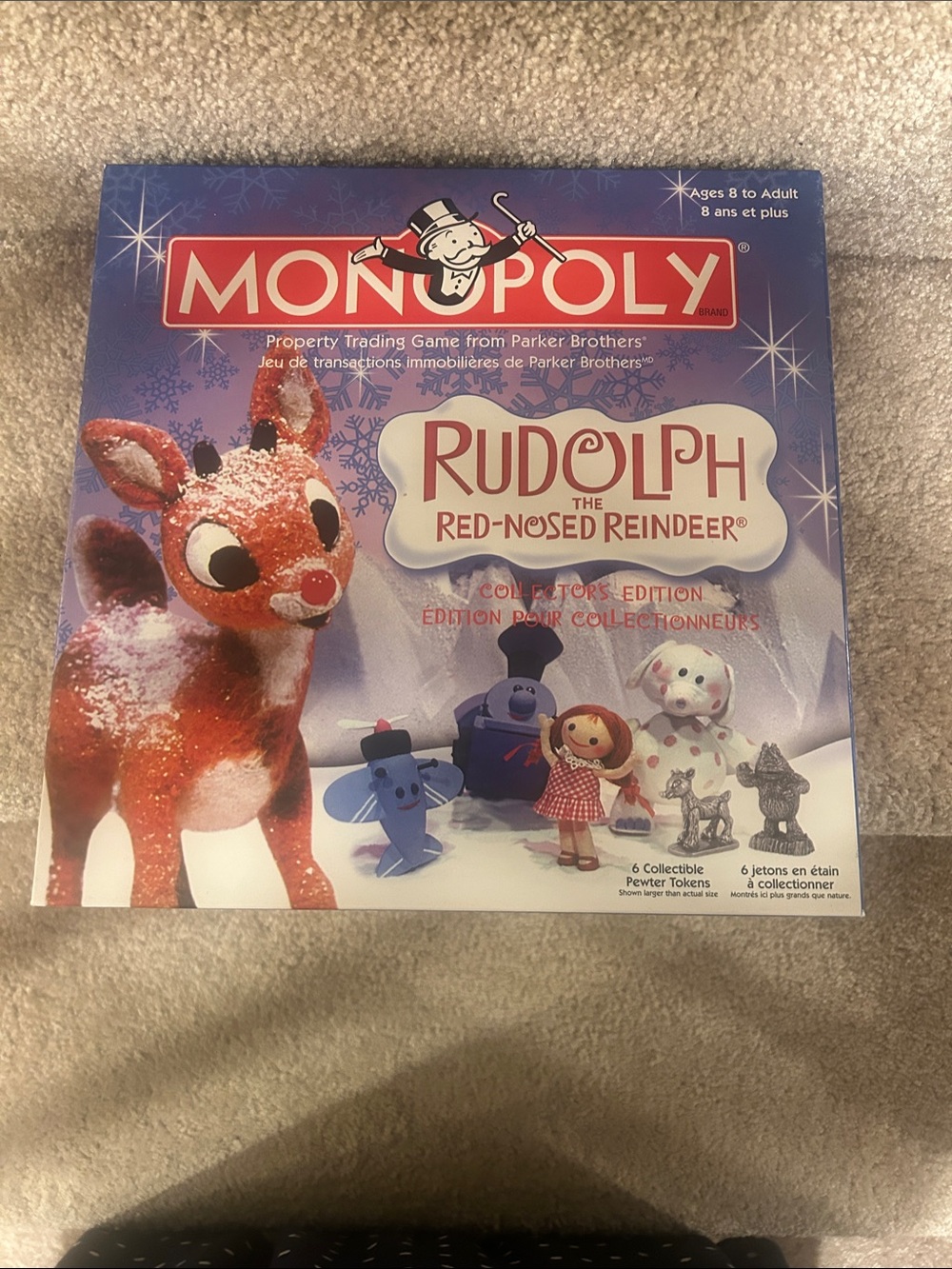 Monopoly Rudolph the Red-Nosed Reindeer Collector's Edition Board Game - Red